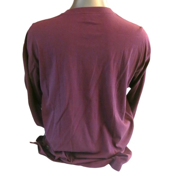 Victoria's Secret PINK Dark Orchid w/ Silver Sequins Long Sleeve Campus Tee S - Picture 2 of 2